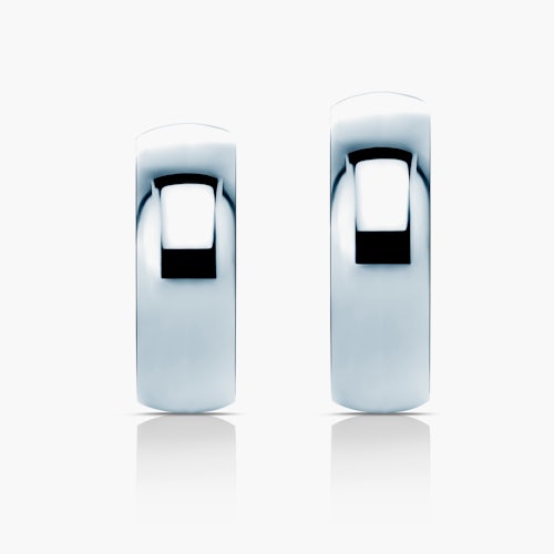 Obrączki ślubne: białe złoto, półokrągłe, 6 mm